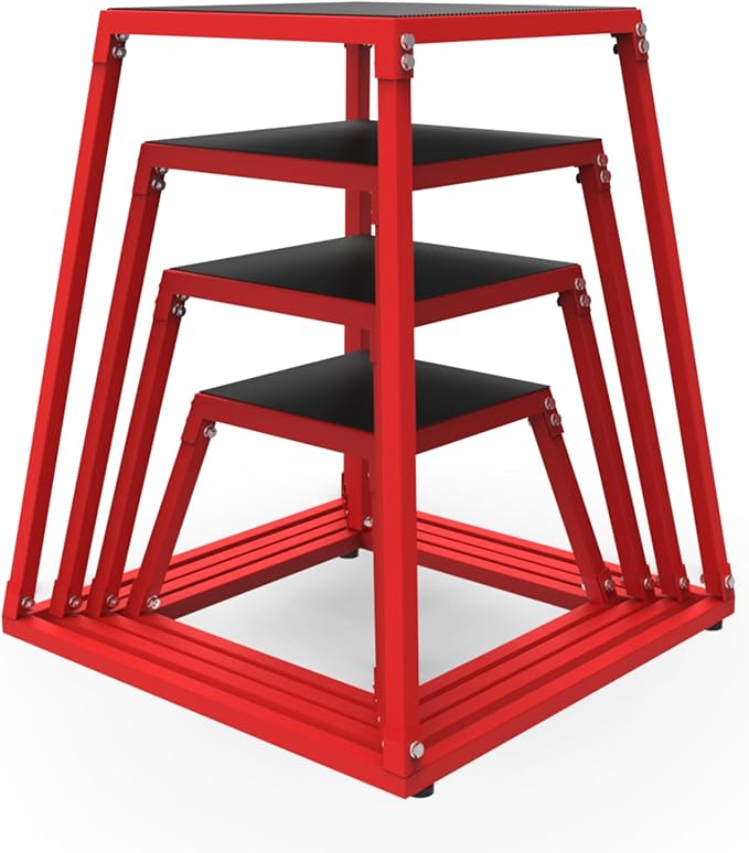 Heavy-Duty Steel Reinforced Jump Box -12 "Anti-Slip Sports Reinforcement Box, Fitness Box Jump, Exercise Step Platform, Strength Training, Suitable for Home and Gym