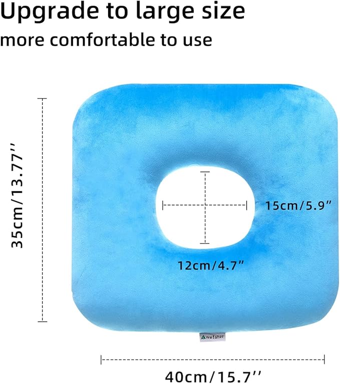 Donut Pillow Tailbone Pain Relief Cushion Bed Sores,Butt Donut Pillow Anti-Decubitus Pad-Breathable for Hemorrhoids,After Surgery,Pregnancy, Pressure Sores.