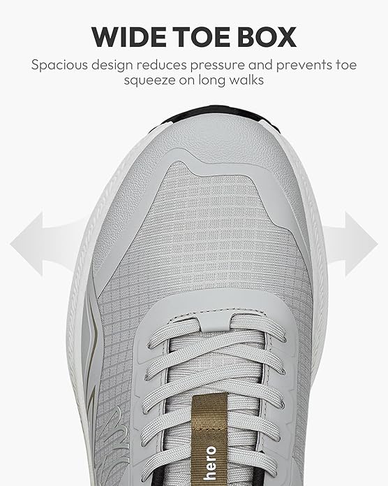 Mens Hiking Shoes for Plantar Fasciitis, Waterproof Walking Shoes for Men with Arch Support, Lightweight Mens Sneakers for Cushioned Comfort