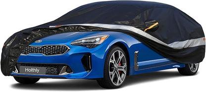 Sedan Car Cover Custom Fit Kia Stinger 2017-2025, 100% Waterproof Breathable Outdoor Car Covers, Sun Rain Dust Snow Protection. (Ships from US Warehouse, Arrive Within 3-7 Days)