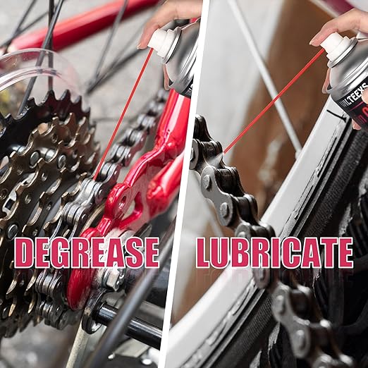 WILTEEXS Chain Cleaner and Lubricant Spray, Chain Lube Bicycle Chain Degreaser, 450ml, All-Weather Maintenance, Deep Penetration Formula, 2 Pack