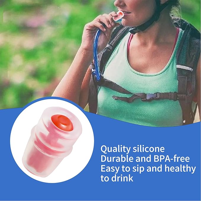 Bite Valve Replacement Mouthpiece Fit for Hydration Pack Bladder Water Backpack and Most Brands(4-Pack), with Shutoff Valve and Tube O-Ring
