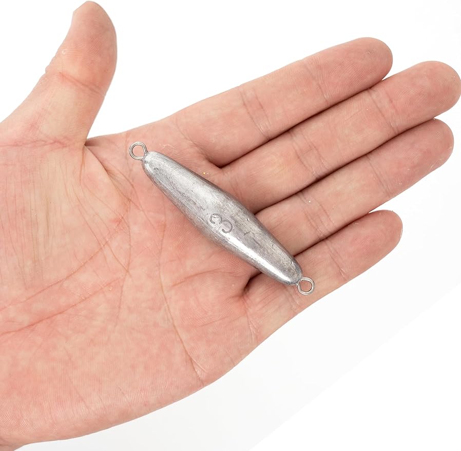 BLUEWING Torpedo Sinker Through Wire Fishing Weight Saltwater Bullet Lead Double Ringed 2oz-48oz