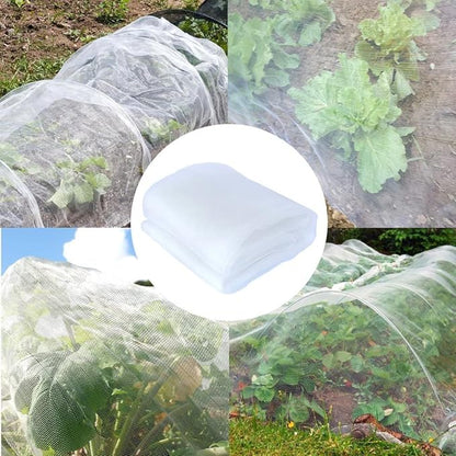Agfabric Garden Netting 6.5'x10' Insect Pest Barrier Bird Netting for Garden Protection,Row Cover Mesh Netting for Vegetables Fruit Trees and Plants,White