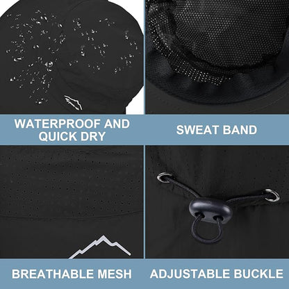 Sun Hat for Men Women with Neck Flap,UPF 50+ UV Protective Hiking Fishing Hats,Wide Brim Sun Hat for Women&Men