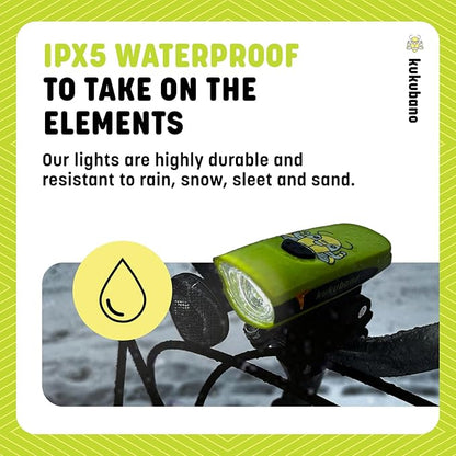 LED Bike Light Set, USB Rechargeable Headlight and Taillight, Waterproof for E-Bikes, Scooters, and Mountain Bikes