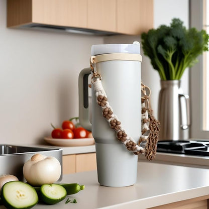 Outman Cup Accessories Set Water Bottle Holder Sling,Siliocne Straw Cover,Lipstick Holder Fits Most 16-40oz Water Bottles Compatible with Stanley Cup