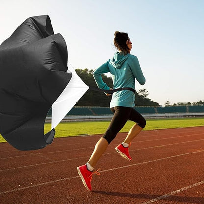 Pro Speed & Agility Training Set—Includes 12 Rung 20ft Adjustable Agility Ladder with Carrying Bag, 12 Disc Cones, 4 Steel Stakes, 1 Resistance Parachute, Use Equipment to Improve Footwork Any Sport