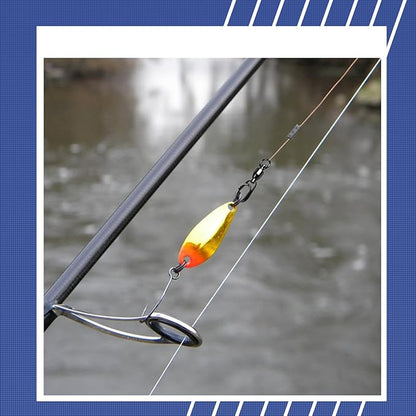 QISHUO High Strength Fishing Swivel Steel Ball Bearing Fishing Swivels Stainless Connector Rolling Snap Swivels Fishing Black Nickel 30lbs-160lbs