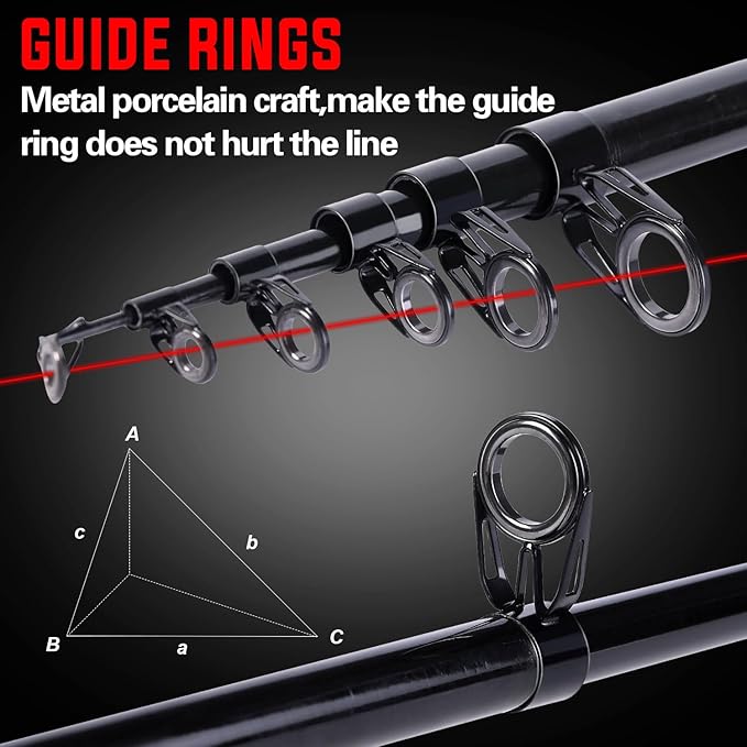 Sougayilang Portable Telescopic Fishing Rod with Carbon Fiber Material and Precision Carved Reel Seat - Suitable for Saltwater and Freshwater Fishing