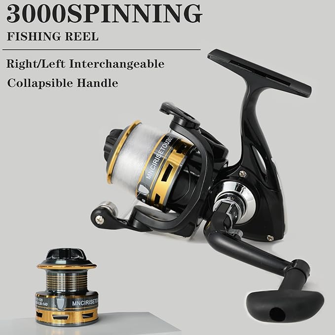 Carbon Fiber Fishing Pole Combo Set - 2.1m/6.89ft Spinning Reel, 145pcs Accessories Kit for Saltwater & Freshwater Fishing