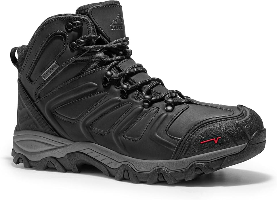 NORTIV 8 Men's Ankle High Waterproof Hiking Boots Outdoor Lightweight Shoes Trekking Trails Armadillo