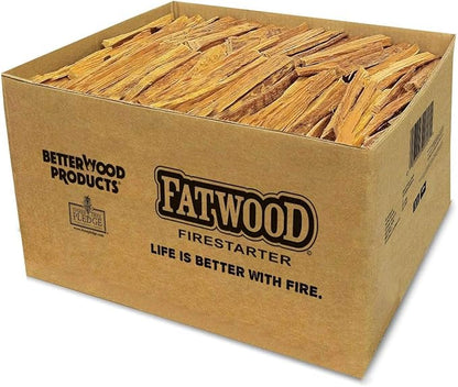 Better Wood Products 2 Pack Fatwood Fire Starter Sticks, Fireplace & Camping, 25 Lbs