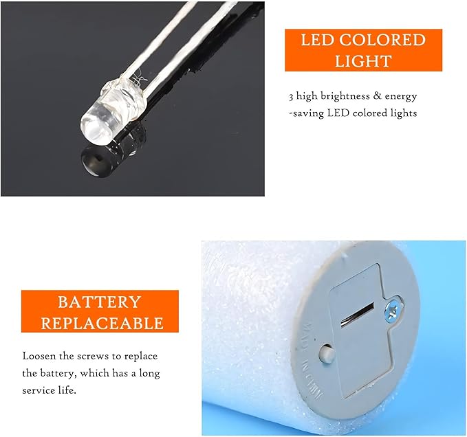 Bulk Glow Sticks - 100 PCS 18" LED Foam Sticks, 3 Modes Flashing Glow Batons for Party Favors, Wedding, Birthday, Raves, Concert, Festivals