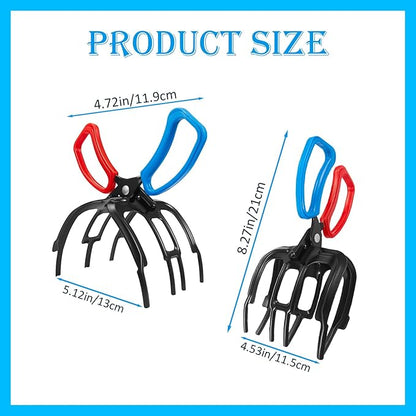 2 PCS Fish Gripper, 3 Claw Fish Grippers for Fishing Pliers, Metal Control, Multi 3 Teeth Clamp Claw Grabber Tool for Most Freshwater Hook Remover, Tackle Holder