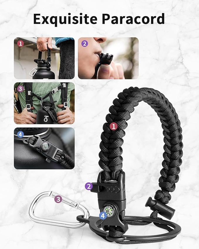 Trebo 64oz Water Bottle Insulated,Large Stainless Steel Water Jug with 3 Lids, Triple Wall Vacuum Sports Thermo bottle Keep Hot 24 Hours & Cold 48 Hours,Wide Mouth Flask,Black