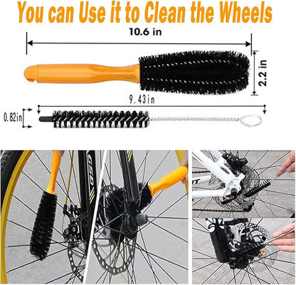 10pcs Bike Cleaning Kit, Bicycle Clean Brush Tool Including Chain Cleaner for Cycling,Bike Chain Cleaner Brush Suitable fo Mountain/Dirt/MT/Road/BMX Bike