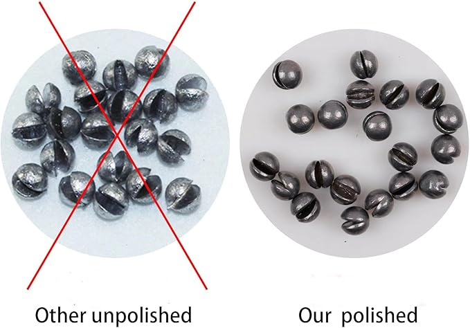 100PCS Fishing Weights Sinkers, Premium Split Shot Fishing Weights Sinkers, Round Removable Fishing Sinkers, 5 Sizes, Including 0.06/0.05/0.04/0.02/0.01ounce(Small)