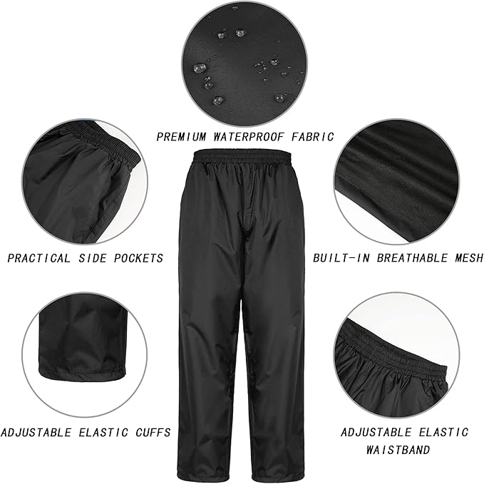 Rain Suits for Men Women Waterproof Lightweight Hooded Breathable Rain Gear Raincoat for Fishing Hiking Cycling