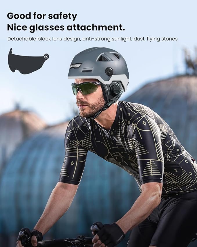 ILM Smart Adult Bike Helmet with Automatic G-Sensor Turn Signal & Brake Warning LED Light Control Road Cycling Helmet E3-12LS