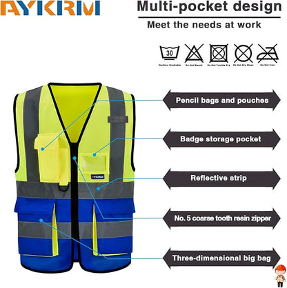 A-SAFETY High Visibility Reflective Safety Vest Customize Logo (XS-8XL)