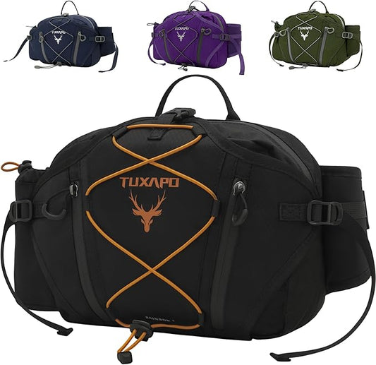 Fanny Pack for Men Black Waist Bags large Running Packs Outdoor Belt Bag for Cycling Hiking Travel Festival Gifts