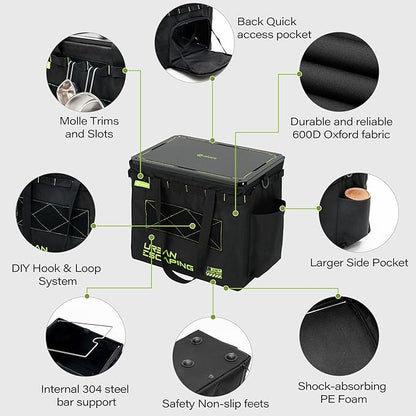 Alocs Folding Camping Table - Beach Table - 30L Tactical Bag with IGT Top Board for Outdoor, Camping Kitchen, Picnic, Travel