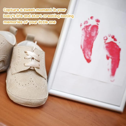 TaoBary 6 Pcs Baby Hand and Footprint Kit Clean Touch Ink Pad Non Toxic Inkless Infant Hand Foot Stamp Pet Paw Print with 12 Cards for Newborn Keepsake, Dog Nose & Paw Print Kit Memory Gift (Large)