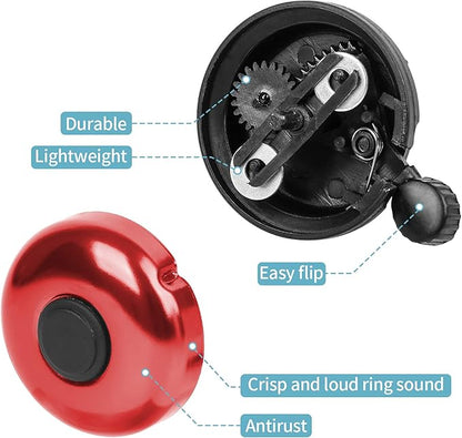 Classic Bike Bell, Aluminum Bicycle Bell, Loud Crisp Clear Sound Bicycle Bike Bell for Adults Kids