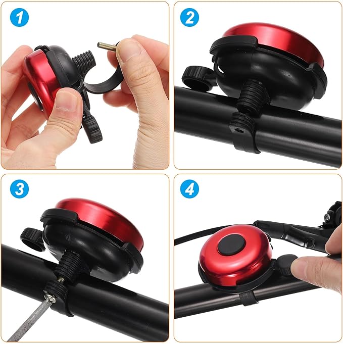 HARFINGTON Bike Bell Aluminum Classic Bicycle Bells with Loud Crisp Clear Sound Bike Ring Bell Bike Accessories for Adults Children Road Mountain Bike