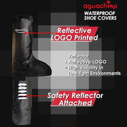 Waterproof Shoe Covers - Unisex Rain & Snow Boot Covers, Reusable Cycling & Gardening Overshoes