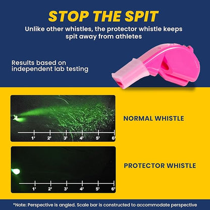 The Protector Whistle P51 - Coach Whistle - Official Whistle for Sports, Removable Cushioned Mouth Grip, Loud Safety Whistle for Adults with Breakaway Lanyard - Emergency Whistle Teacher Lifeguard