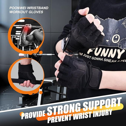 Weight Lifting Gloves, Gym Gloves for Men and Women, Full Palm Protection for Sports, Weightlifting, Training, Cycling, Pull-Ups, Rowing, and Mountaineering