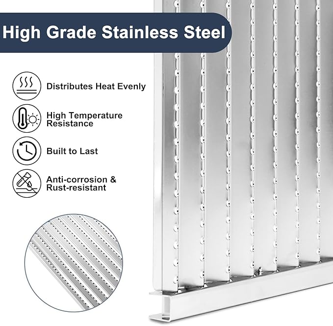 Criditpid Grill Replacement Parts for Charbroil 463242516 463242515 463367016 463355220, Cooking Grates, Emitter Plates, Burners, Heat Plates, Crossover Tubes & Ignitors for Charbroil Commercial Grill