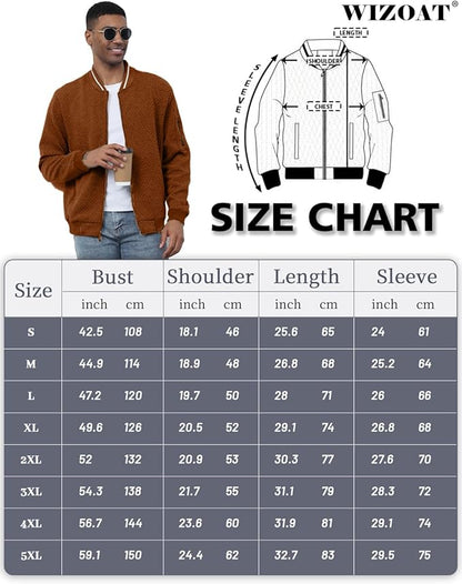 Mens Casual Jacket Loose Fit Lightweight Jacket Varsity Bomber Jacket with Zipper