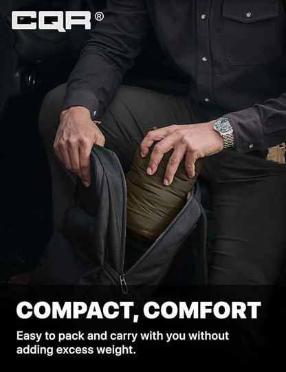 CQR Men's Lightweight Insulated Jacket, Windproof Packable Water Resistant Warm Active Coat for Hiking Work Outdoor Tactical