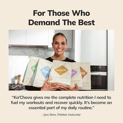 Ka’Chava Whole Body Meal Shake Chocolate – Vegan Protein Powder with 85+ superfoods and ingredients – Plant-Based Meal Replacement with Probiotics & Digestive Enzymes – 5 Sachets Travel Pack (5 Servings)