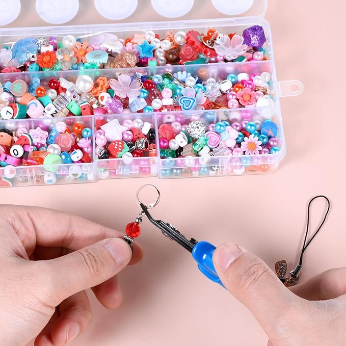 Bead Crimper for Jewelry Making Bead Crimper Tool Beads Crimping Pliers Jewelry Making Tools Mini Fine Pliers for Beads DIY Craft