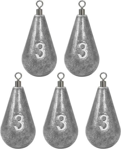 BLUEWING Casting Swivel Bell Sinkers Fishing Weights 1/2oz-8oz Drop Shot Dipsey Lead Saltwater