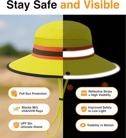 GearTOP Safari Hat for Men Sun Hats for Women UV Protection UPF 50+ Fishing, Gardening, Hiking Hat (22-23 1/2")