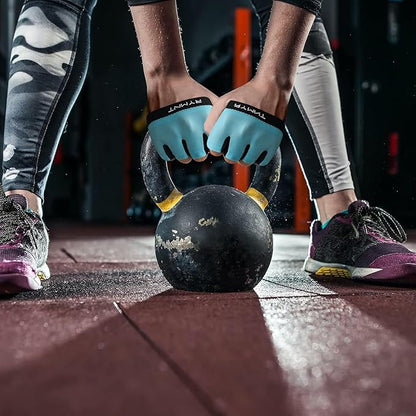 Minimal Workout Gloves,Short Micro Weight Lifting Gloves Grip Pads with Full Palm Protection & Extra Grip for Men Women Weightlifting,Gym,Cross Training,Powerlifting,WODs.