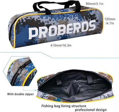 Fishing Rod and Reel Combo, 6.9ft Carbon Fiber Telescopic Fishing Pole with Spinning/Baitcasting Reel Combos, Sea Saltwater Freshwater Ice Bass Fishing Tackle Set Fishing Rods Kit