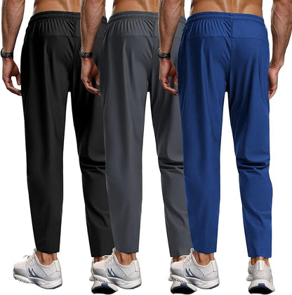 Men's Hiking Pants Quick-Dry Lightweight Sweatpants Outdoor Fishing Pants Water Resistant with Zipper Pockets