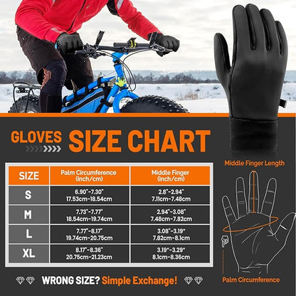 GXCROR Winter Gloves with Windproof & 3M Thermal Insulation, Touchscreen & Anti-Slip, Ideal for Running, Cycling, Hiking, Driving, and Outdoor Activities