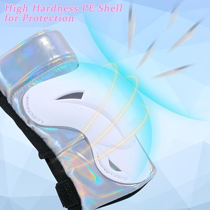 Bienbee Knee Pads for Men, Knee Pads Wrist Guard Knee and Elbow Pads Adult Protective Gear Set for Skateboard, Roller Skating, for Women Men Youth Adult Kids