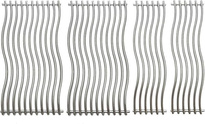 16-3/4" Stainless Steel 4pack Waved Cooking Grids Grates Replacement Parts for Napoleon Triumph 495 Gas Grill S87005