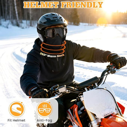 Winter Neck Warmer Gaiter: 4 Pack Windproof Face Ski Mask Fleece Face Cover Scarf for Cold Weather Sports and Work