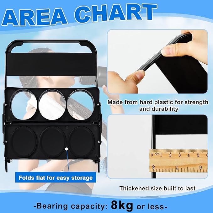 Suclain 28 Pcs Water Bottle Carrier with 20 Oz Bottles and Stickers Plastic Wide Mouth Sports Water Bottle Squeeze Team Bottles with Black Lid for Fitness Bike Gym (Black)