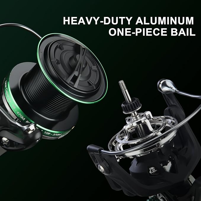 HAUT TON Spinning Reel 8000/9000/10000/12000/14000,6+1BB Metal Surf Fishing Reels,4.8:1 Gear Ratio 55lbs Drag Heavy Long Casting Inshore Saltwater Monster Fish