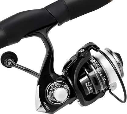 2-Piece Fishing Rod and Spinning Reel Combos with Lures Set Fishing Bag Portable Fishing Rod Kit for Saltwater Freshwater Travel Fishermen Gift